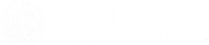 Logo de Lunetra avec un motif de lune texturé à gauche et le nom en lettres majuscules blanches sur fond transparent.